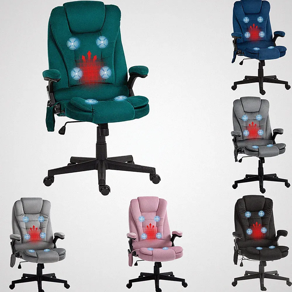 HOMCOM 6 Point Vibrating Massage Office Chair with Lumbar Heat