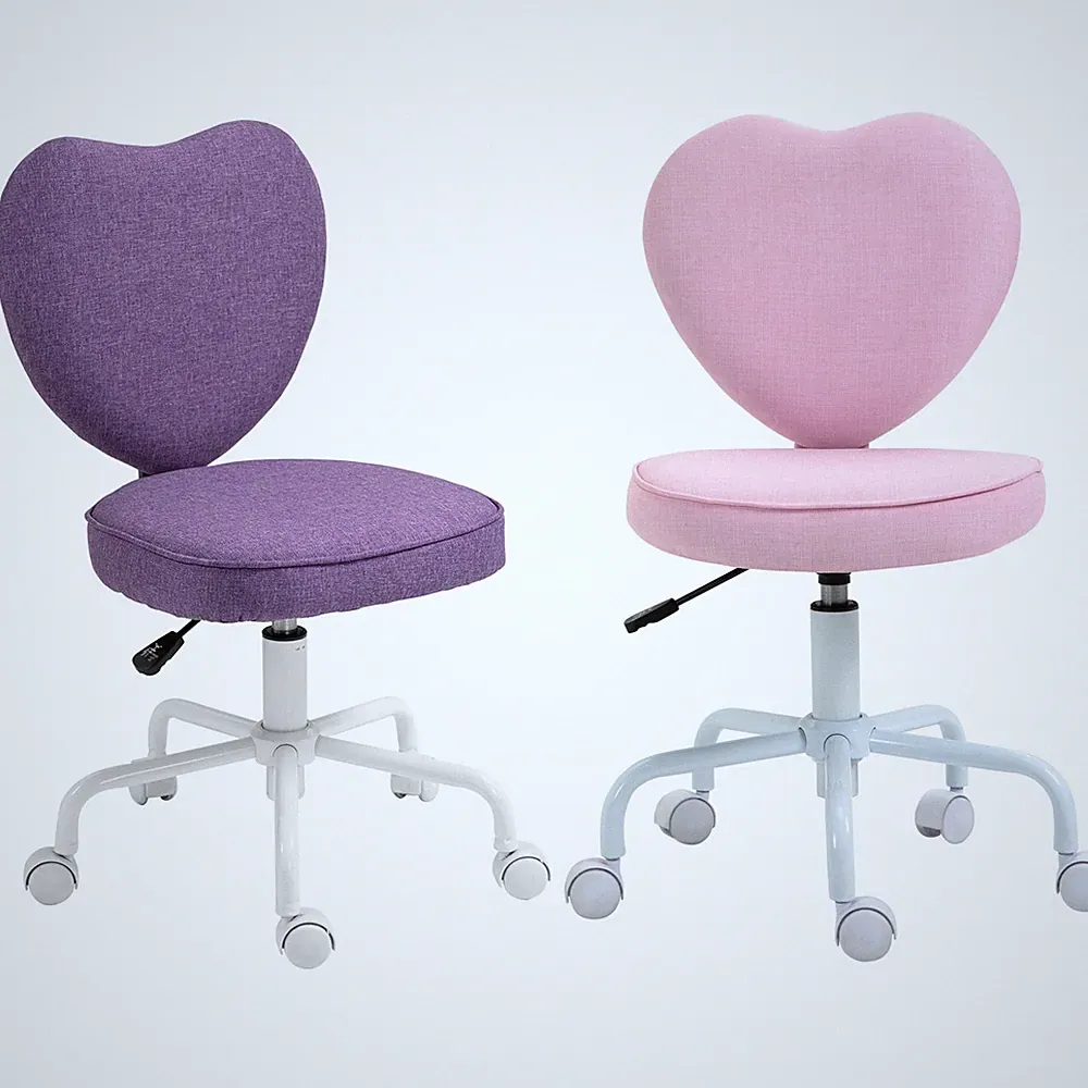 HOMCOM Heart Love Shaped Back Design Office Chair with Adjustable Height